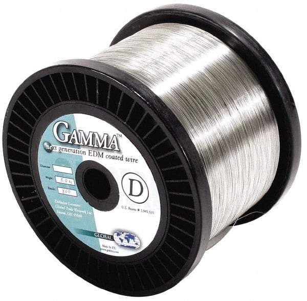 Global EDM - Brass Gamma Coated, Half Hard Grade Electrical Discharge Machining (EDM) Wire - 790 N per sq. mm Tensile Strength, Gamma-D Series - Apex Tool & Supply