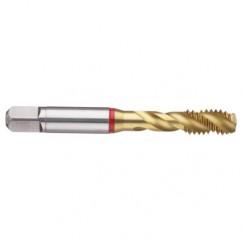 M3x0.50 6H 3-Flute PM Cobalt Red Ring Semi-Bottoming 40 degree Spiral Flute Tap-TiN - Apex Tool & Supply