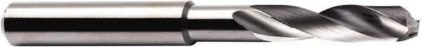 Seco - 7.6mm 140° Spiral Flute Solid Carbide Screw Machine Drill Bit - Multilayer TiAlN Finish, Right Hand Cut, 1.614" Flute Length, 3.11" OAL, Through Coolant - Apex Tool & Supply
