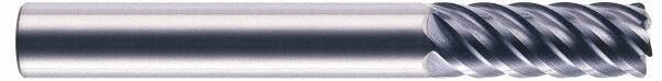 RobbJack - 1", 10 Flute, Single End, Solid Carbide, 0.06" Corner Radius End Mill - 6" OAL, 45° Helix, Right Hand Flute, 2" LOC, Right Hand Cut - Apex Tool & Supply