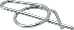 Value Collection - 3/4" Shaft Diam, 2.081" Long, 0.08" Wire Diam, Locking Cotter Pin - 0.76 to 0.77" Ring Diam, RC 60-70 Spring Steel, Zinc-Plated Finish - Apex Tool & Supply