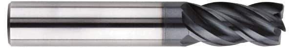 SGS - 5/16", 4 Flute, Single End, Solid Carbide, 0.04" Corner Radius End Mill - 2-1/2" OAL, Right Hand Flute, 13/32" LOC, Right Hand Cut, 1" Extended Reach - Apex Tool & Supply