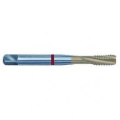 5/8-11 2B 4-Flute PM Cobalt Red Ring Semi-Bottoming 15 degree Spiral Flute Tap-TiN - Apex Tool & Supply