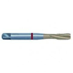 8-36 2B 3-Flute PM Cobalt Red Ring Semi-Bottoming 15 degree Spiral Flute Tap-TiN - Apex Tool & Supply