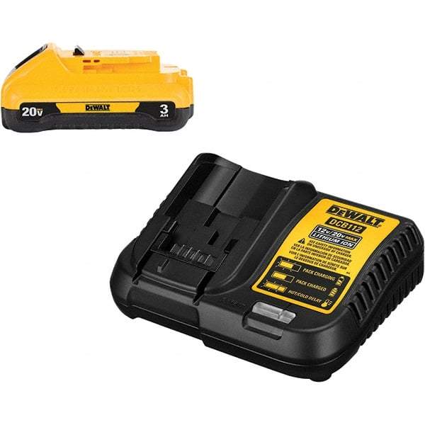 DeWALT - 20 Volt, 1 Battery Lithium-Ion Power Tool Charger - 30 min to 1 hr to Charge, 20 Volt MAX Batteries Power Source, Battery Included - Apex Tool & Supply