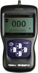 SHIMPO - 50 kgf Capacity, 0.01 kgf Resolution, Aluminum, Digital Tension & Compression Force Gage - Accurate Up to 0.3% (Full Scale) - Apex Tool & Supply
