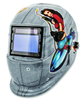 #41288 - Solar Powered Auto Darkening Welding Helment; Pin Up Girl Graphics - Apex Tool & Supply