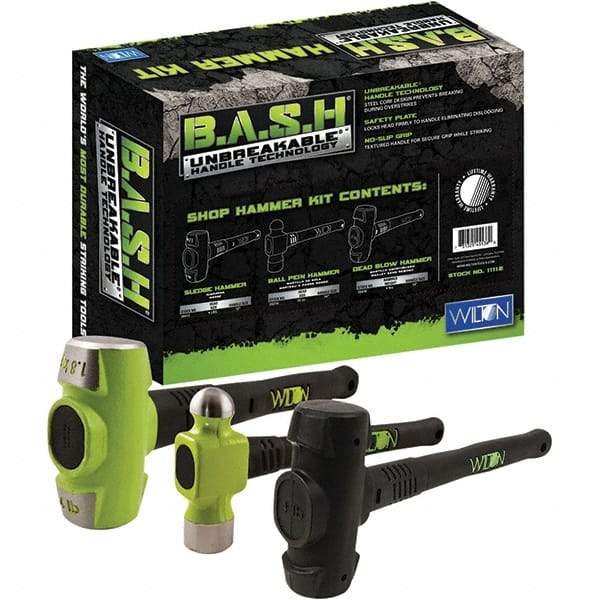 Wilton - Hammer & Mallet Sets Type: Shop Hammer Set Number of Pieces: 3 - Apex Tool & Supply