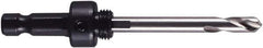 M.K. MORSE - 9/16 to 1-3/16" Tool Diam Compatibility, Hex Shank, High Speed Steel Integral Pilot Drill, Hole Cutting Tool Arbor - 3/8" Min Chuck, Hex Shank Cross Section, Threaded Shank Attachment, For 9/16 to 1-3/16" Hole Saws - Apex Tool & Supply