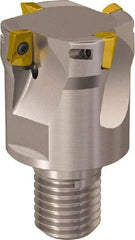 Seco - 50mm Cut Diam, 62mm Max Depth of Cut, 99mm OAL, Indexable Square Shoulder Helical End Mill - C6 Modular Connection, 90° Lead Angle, Through Coolant, Series R217.69 - Apex Tool & Supply
