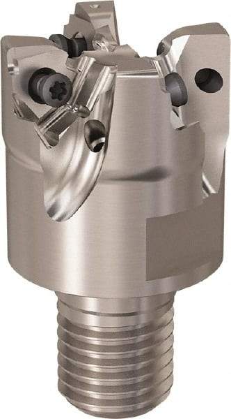 Seco - 40mm Cut Diam, 7mm Max Depth of Cut, 40mm OAL, Indexable Square Shoulder Slot Milling End Mill - M20 Modular Connection, 90° Lead Angle, Through Coolant, Series R217.96 - Apex Tool & Supply