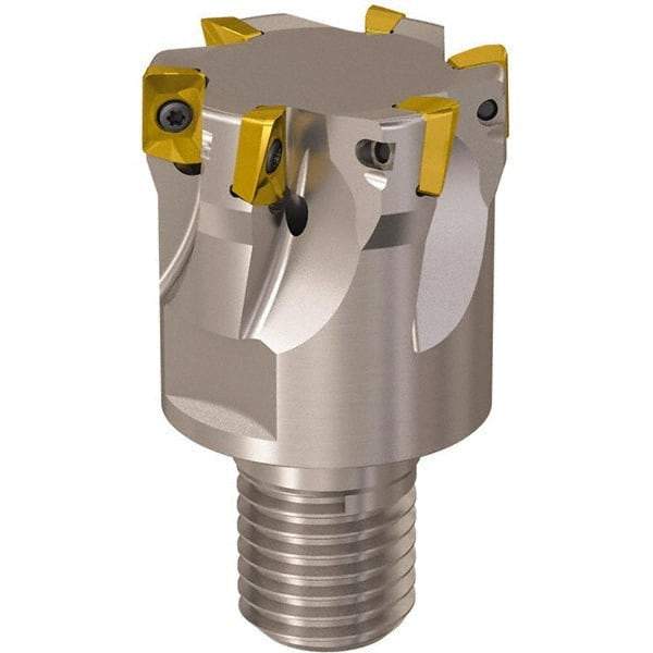Seco - 40mm Cut Diam, 9mm Max Depth of Cut, 40mm OAL, Indexable Square Shoulder Slot Milling End Mill - M20 Modular Connection, 90° Lead Angle, Through Coolant, Series R217.69 - Apex Tool & Supply