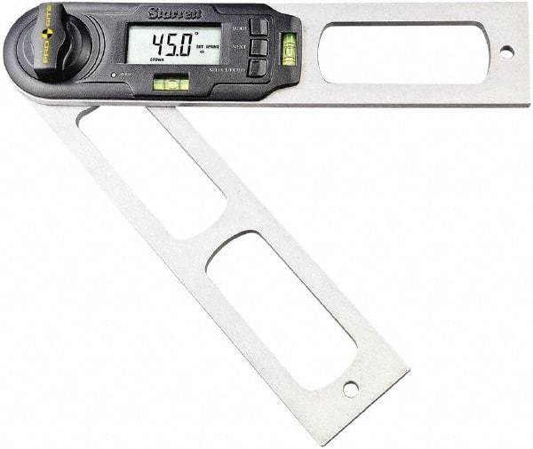 Starrett - 0.1° Resolution Combination Protractor & Inclinometer - 360° Range - Apex Tool & Supply