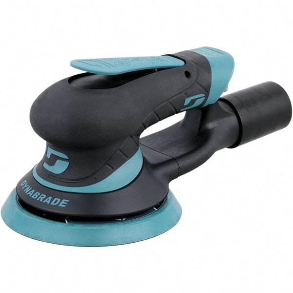 Dynabrade - 12,000 RPM, 12,000 OPM, 19 CFM Air Consumption, 90 psi Air Pressure, Random Air Orbital Sander - Round Pad, Hook & Loop Backing, 1/4 NPT Inlet - Apex Tool & Supply