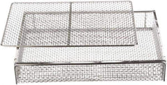 Marlin Steel Wire Products - 11" Deep, Rectangular Stainless Steel Mesh Basket - 16" Wide x 3" High - Apex Tool & Supply