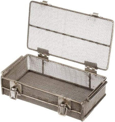 Marlin Steel Wire Products - 5-5/8" Deep, Rectangular Stainless Steel Mesh Basket - 11" Wide x 3-1/8" High - Apex Tool & Supply
