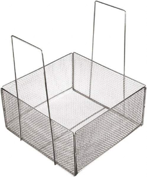 Marlin Steel Wire Products - 18" Deep, Rectangular Stainless Steel Mesh Basket - 18" Wide x 9" High - Apex Tool & Supply
