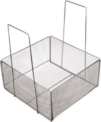Marlin Steel Wire Products - 18" Deep, Rectangular Stainless Steel Mesh Basket - 18" Wide x 9" High - Apex Tool & Supply