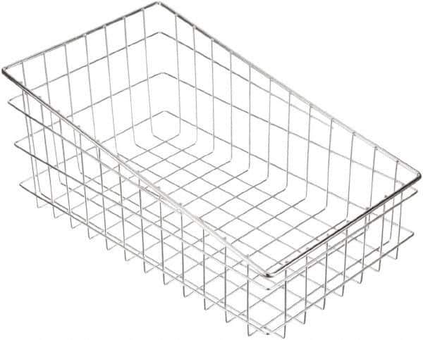 Marlin Steel Wire Products - 18-1/2" Deep, Rectangular Steel Wire Basket - 11" Wide x 8" High - Apex Tool & Supply