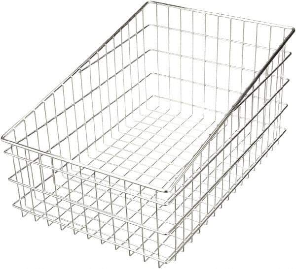 Marlin Steel Wire Products - 16" Deep, Rectangular Steel Wire Basket - 24" Wide x 12" High - Apex Tool & Supply