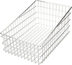 Marlin Steel Wire Products - 16" Deep, Rectangular Steel Wire Basket - 24" Wide x 12" High - Apex Tool & Supply