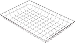 Marlin Steel Wire Products - 12" Deep, Rectangular Steel Wire Basket - 18" Wide x 2" High - Apex Tool & Supply