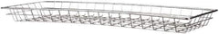 Marlin Steel Wire Products - 10" Deep, Rectangular Steel Wire Basket - 26" Wide x 2" High - Apex Tool & Supply