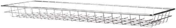 Marlin Steel Wire Products - 9" Deep, Rectangular Steel Wire Basket - 25.078" Wide x 2" High - Apex Tool & Supply