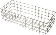 Marlin Steel Wire Products - 20-1/4" Deep, Rectangular Stainless Steel Wire Basket - 8" Wide x 6" High - Apex Tool & Supply