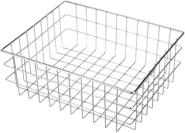 Marlin Steel Wire Products - 13" Deep, Rectangular Steel Wire Basket - 16" Wide x 6" High - Apex Tool & Supply