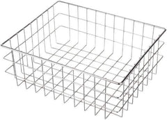 Marlin Steel Wire Products - 13" Deep, Rectangular Steel Wire Basket - 16" Wide x 6" High - Apex Tool & Supply