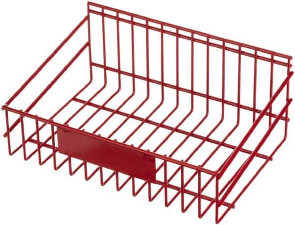 Marlin Steel Wire Products - Red Wall Storage System - 10-3/4" Wide x 4-15/32" High x 7-3/4" Deep - Apex Tool & Supply