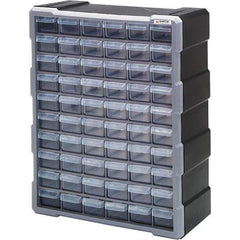 Quantum Storage - 60 Drawer, Small Parts Drawer Cabinet System - 18-3/4" Deep x 6-1/4" Wide x 15" High - Apex Tool & Supply