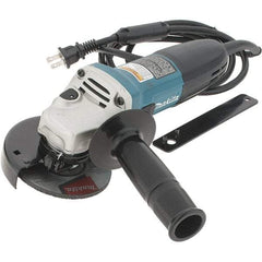 Makita - 4" Wheel Diam, 11,000 RPM, Corded Angle & Disc Grinder - M10x1.5 Spindle - Apex Tool & Supply
