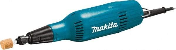Makita - 1/4" Collet, 28,000 RPM, Inline Handle Electric Die Grinder - 120 Volts, 2 Amps, 8.2' Cord - Apex Tool & Supply