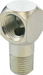 Umeta - 90° Head Angle, 1/8 PTF Steel Grease Fitting Adapter - 1/2" Hex, 1-1/8" Overall Height, Zinc Plated Finish - Apex Tool & Supply