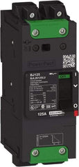 Square D - 125 Amp, 600Y/347 VAC, 2 Pole, Unit Mount B-Frame Circuit Breaker - Thermal-Magnetic Trip, 100 kA at 240 VAC, 65 kA at 480 VAC, 25 kA at 600Y/347 VAC Breaking Capacity, 14-3/0 AWG - Apex Tool & Supply