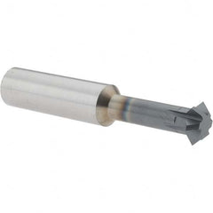 Accupro - 5/8° 5/8" Cut Diam, 0.25" Cut Width, 5/8" Shank, Solid Carbide Double-Angle Cutter - Apex Tool & Supply