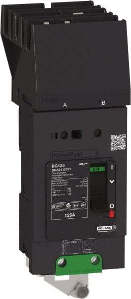 Square D - 50 Amp, 480Y/277 VAC, 2 Pole, Panel Mount B-Frame Circuit Breaker - Thermal-Magnetic Trip, 65 kA at 240 VAC, 35 kA at 480Y/277 VAC Breaking Capacity, 14-2/0 AWG - Apex Tool & Supply