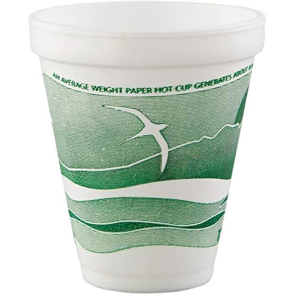 DART - Foam Hot/Cold Foam Drinking Cups, 12 oz - White, Green - Apex Tool & Supply