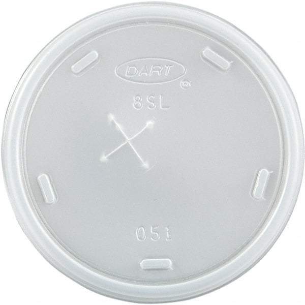 DART - Plastic Cold Cup Lids, Fits 8-9 oz Cups - Translucent - Apex Tool & Supply