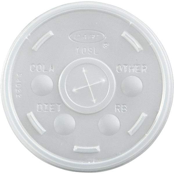 DART - Plastic Cold Cup Lids, 10 oz - Translucent - Apex Tool & Supply