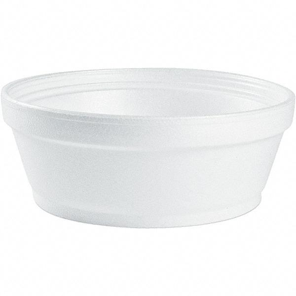 DART - Foam Food Containers, Foam, 8 oz - White - Apex Tool & Supply