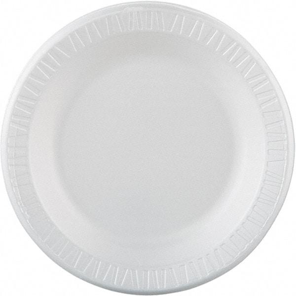 DART - Foam Dinnerware Plate, 10-1/4" - White - Apex Tool & Supply