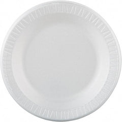 DART - Foam Dinnerware Plate, 10-1/4" - White - Apex Tool & Supply