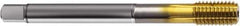 Guhring - M12x1.00 Metric Fine 6HX D7/D8 Thread Limit Bottoming Thread Forming Tap - Powdered Metal High Speed Steel, TiN Finish, 100mm OAL, Right Hand Thread, Series 1731 - Apex Tool & Supply