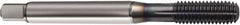 Guhring - M10x1.25 Metric Fine 6HX D7/D8 Thread Limit Semi-Bottoming Thread Forming Tap - Powdered Metal High Speed Steel, TiCN Finish, 100mm OAL, Right Hand Thread, Series 1272 - Apex Tool & Supply