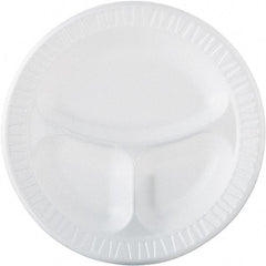 DART - Dart Famous Service Dinnerware, 3-Compartment Plate, 10 1/4" - White - Apex Tool & Supply
