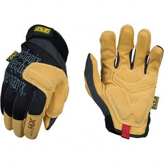 Mechanix Wear - Size 2XL Abrasion Protection Work Gloves - For Mechanic's & Lifting, Uncoated, Hook & Loop Cuff, Full Fingered, Black, Paired - Apex Tool & Supply