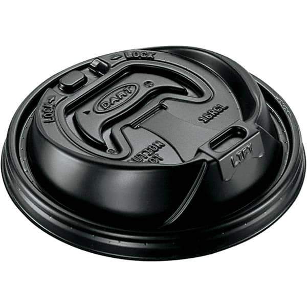 DART - Hot Cup Lids, 12-24 oz Cups - Black - Apex Tool & Supply